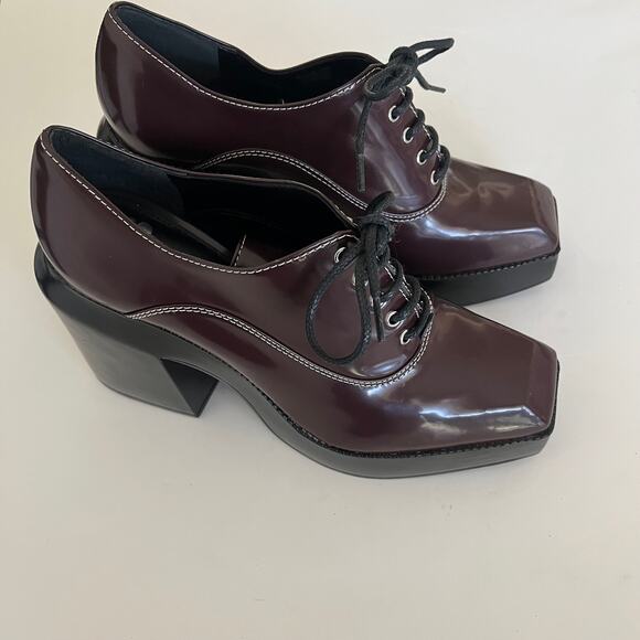 Gianni Bini Mazzen Women's 9.5 City Girl Lace Up Oxford Square Toe Platform Shoe - Picture 8 of 8